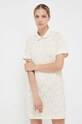 Бавовняна сукня adidas Originals IJ6002 бежевий AW23