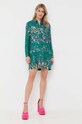 Red Valentino sukienka jedwabna 3R3VAJD06UU turkusowy AW23