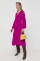 vijolična Obleka s primesjo svile Marella Robinia
