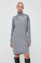 Šaty s prímesou vlny Liu Jo sivá