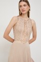 Elisabetta Franchi sukienka beżowy AB47737E2