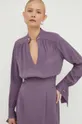 fioletowy Elisabetta Franchi sukienka