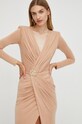 Elisabetta Franchi sukienka AB49337E2 beżowy AW23