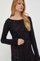 Twinset rochie din amestec de cașmir negru 232TP3260