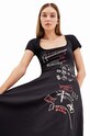 Odzież Desigual sukienka 23WWVK15 czarny