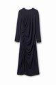 Haljina Desigual 23WWVWA0 WOMAN WOVEN DRESS LONG SLEEVE 23WWVWA0 crna