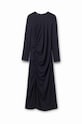 Haljina Desigual 23WWVWA0 WOMAN WOVEN DRESS LONG SLEEVE 23WWVWA0 crna