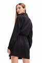 Desigual rochie 23WWVWAI WOMAN WOVEN DRESS LONG SLEEVE 23WWVWAI negru AW23