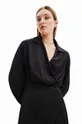 Šaty Desigual 23WWVWAI WOMAN WOVEN DRESS LONG SLEEVE 100 % Recyklovaný polyester
