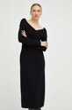Μάλλινο φόρεμα Luisa Spagnoli 58032 μαύρο AW23