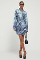Rifľové šaty Moschino Jeans 0413.8242 modrá AW23