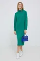 Φόρεμα από μείγμα μαλλιού United Colors of Benetton πράσινο