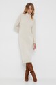 Сукня з домішкою шовку United Colors of Benetton 109V3V003.60E бежевий AW23