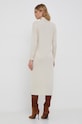 Haljina s dodatkom svile United Colors of Benetton bež 109V3V003.60E