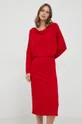 czerwony Sisley sukienka
