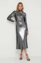 Obleka Sisley srebrna