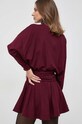 Odzież Pinko sukienka 102193.A1DE bordowy