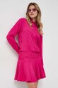 Платье с примесью шелка Pinko 102306.A193 фиолетовой AW23