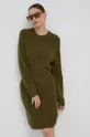 Μάλλινο φόρεμα Tommy Hilfiger πράσινο