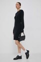 Μάλλινο φόρεμα Tommy Hilfiger WW0WW40263 μαύρο AW23