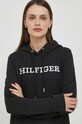 Бавовняна сукня Tommy Hilfiger чорний WW0WW40344