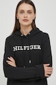 Tommy Hilfiger sukienka bawełniana czarny WW0WW40344