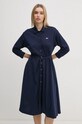 Βαμβακερό φόρεμα Lacoste casual σκούρο μπλε EF0850