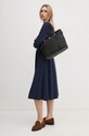 Βαμβακερό φόρεμα Lacoste EF0850 σκούρο μπλε AW24