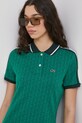 Lacoste rochie din bumbac verde EF1676