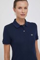 Lacoste vestito in cotone blu navy EF7767
