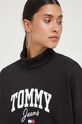 Tommy Jeans sukienka bawełniana czarny DW0DW16462