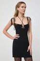 Φόρεμα Bardot με ελαστάν μαύρο 58749DB.BLACK