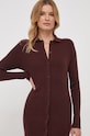 Calvin Klein sukienka z domieszką wełny bordowy K20K206021
