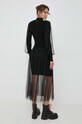 Twinset sukienka z domieszką wełny 232TT3413 czarny AW23