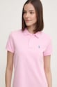 Βαμβακερό φόρεμα Polo Ralph Lauren ροζ 211799490