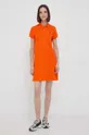Polo Ralph Lauren sukienka bawełniana pomarańczowy