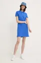 Бавовняна сукня Polo Ralph Lauren блакитний