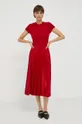 Φόρεμα από μείγμα μαλλιού Polo Ralph Lauren κόκκινο