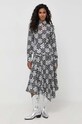 Μεταξωτό φόρεμα Karl Lagerfeld 236W1301 μαύρο AW23