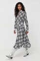 Μεταξωτό φόρεμα Karl Lagerfeld μαύρο 236W1301
