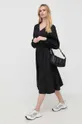 crna Pamučna haljina Karl Lagerfeld Ženski