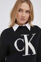 Βαμβακερό φόρεμα Calvin Klein Jeans μαύρο J20J222294