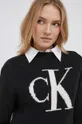 crna Pamučna haljina Calvin Klein Jeans