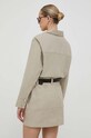 Ρούχα Βαμβακερό φόρεμα Calvin Klein Jeans J20J222337 μπεζ