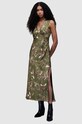 Φόρεμα AllSaints KARLA PEGGY DRESS μυτερό άκρο πράσινο WD068Z