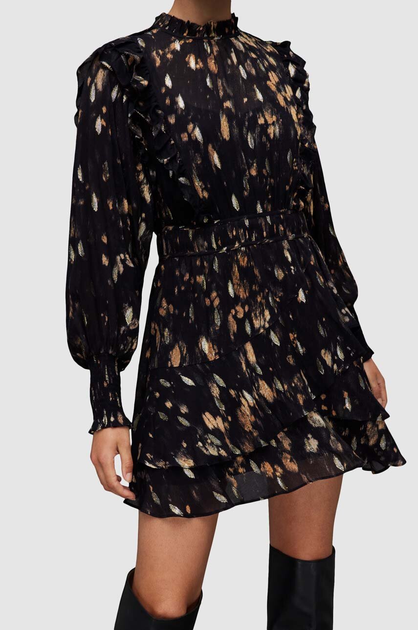 czarny AllSaints sukienka WD048Z TULIA RONNIE DRESS