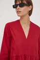 κόκκινο Βαμβακερό φόρεμα United Colors of Benetton