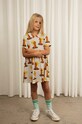 Детское платье Mini Rodini короткий коричневый 2365010516