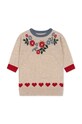 Konges Sløjd rochie din bumbac pentru copii KS6097 bej AW23