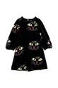 Хлопковое детское платье Mini Rodini длинный чёрный 2375012199